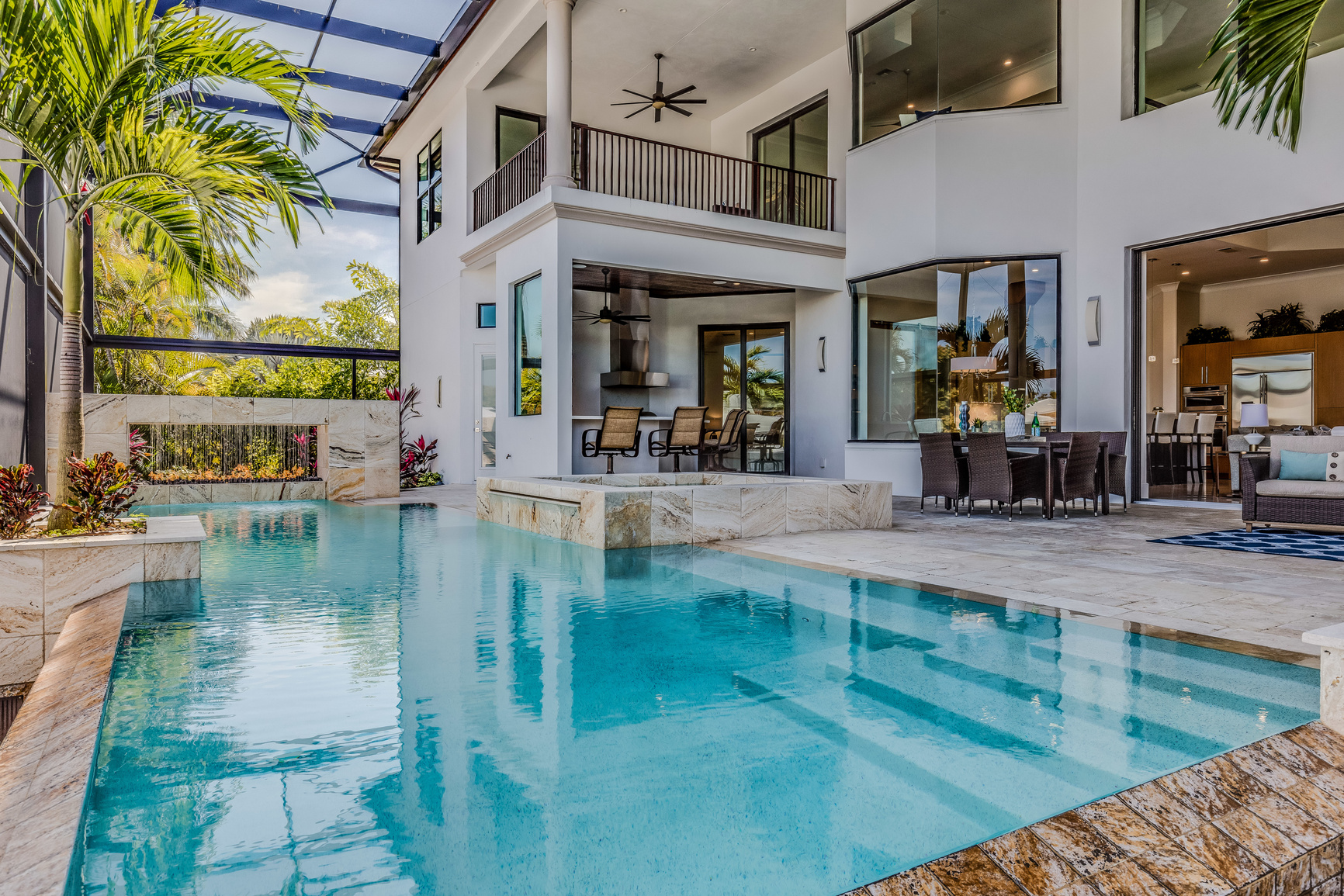 Pool area of Florida mansion